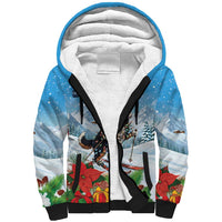 Switzerland Christmas Sherpa Hoodie Merry Swissmas Bernese Mountain Dog - Wonder Print Shop