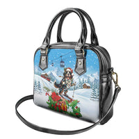 Switzerland Christmas Shoulder Handbag Merry Swissmas Bernese Mountain Dog - Wonder Print Shop