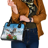 Switzerland Christmas Shoulder Handbag Merry Swissmas Bernese Mountain Dog - Wonder Print Shop
