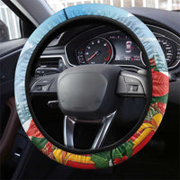 Switzerland Christmas Steering Wheel Cover Merry Swissmas Bernese Mountain Dog - Wonder Print Shop