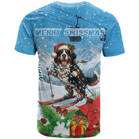 Switzerland Christmas T Shirt Merry Swissmas Bernese Mountain Dog - Wonder Print Shop