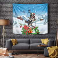 Switzerland Christmas Tapestry Merry Swissmas Bernese Mountain Dog - Wonder Print Shop