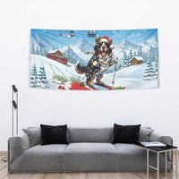 Switzerland Christmas Tapestry Merry Swissmas Bernese Mountain Dog - Wonder Print Shop