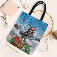 Switzerland Christmas Tote Bag Merry Swissmas Bernese Mountain Dog - Wonder Print Shop