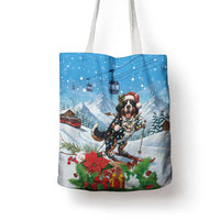 Switzerland Christmas Tote Bag Merry Swissmas Bernese Mountain Dog - Wonder Print Shop