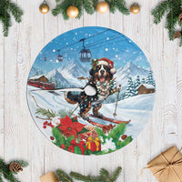 Switzerland Christmas Tree Skirt Merry Swissmas Bernese Mountain Dog - Wonder Print Shop
