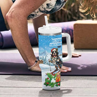 Switzerland Christmas Tumbler With Handle Merry Swissmas Bernese Mountain Dog - Wonder Print Shop