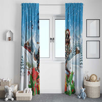 Switzerland Christmas Window Curtain Merry Swissmas Bernese Mountain Dog - Wonder Print Shop