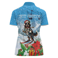 Switzerland Christmas Women Polo Shirt Merry Swissmas Bernese Mountain Dog - Wonder Print Shop