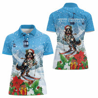 Switzerland Christmas Women Polo Shirt Merry Swissmas Bernese Mountain Dog - Wonder Print Shop