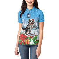 Switzerland Christmas Women Polo Shirt Merry Swissmas Bernese Mountain Dog - Wonder Print Shop