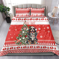 Personalized Merry Swissmas Bedding Set Bernese Mountain Dog Christmas Pattern - Wonder Print Shop