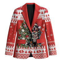 Personalized Merry Swissmas Blazer Bernese Mountain Dog Christmas Pattern - Wonder Print Shop