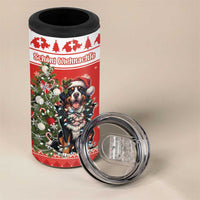 Personalized Merry Swissmas 4 in 1 Can Cooler Tumbler Bernese Mountain Dog Christmas Pattern - Wonder Print Shop