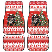 Personalized Merry Swissmas Car Mats Bernese Mountain Dog Christmas Pattern - Wonder Print Shop