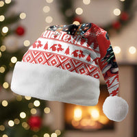 Personalized Merry Swissmas Christmas Santa Hat Bernese Mountain Dog Christmas Pattern - Wonder Print Shop