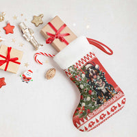 Personalized Merry Swissmas Christmas Stocking Bernese Mountain Dog Christmas Pattern - Wonder Print Shop