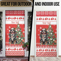 Personalized Merry Swissmas Door Cover Bernese Mountain Dog Christmas Pattern - Wonder Print Shop