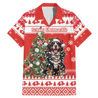 Personalized Merry Swissmas Family Matching Mermaid Dress and Hawaiian Shirt Bernese Mountain Dog Christmas Pattern - Wonder Print Shop