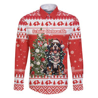 Personalized Merry Swissmas Family Matching Puletasi and Hawaiian Shirt Bernese Mountain Dog Christmas Pattern - Wonder Print Shop