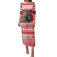 Personalized Merry Swissmas Family Matching Puletasi and Hawaiian Shirt Bernese Mountain Dog Christmas Pattern - Wonder Print Shop