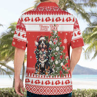 Personalized Merry Swissmas Hawaiian Shirt Bernese Mountain Dog Christmas Pattern - Wonder Print Shop