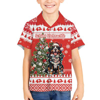 Personalized Merry Swissmas Kid Hawaiian Shirt Bernese Mountain Dog Christmas Pattern - Wonder Print Shop