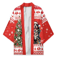 Personalized Merry Swissmas Kimono Bernese Mountain Dog Christmas Pattern - Wonder Print Shop