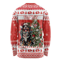 Personalized Merry Swissmas Long Sleeve Shirt Bernese Mountain Dog Christmas Pattern - Wonder Print Shop