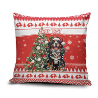 Personalized Merry Swissmas Pillow Cover Bernese Mountain Dog Christmas Pattern - Wonder Print Shop