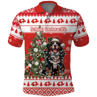 Personalized Merry Swissmas Polo Shirt Bernese Mountain Dog Christmas Pattern - Wonder Print Shop
