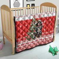 Personalized Merry Swissmas Quilt Bernese Mountain Dog Christmas Pattern - Wonder Print Shop