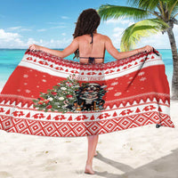 Personalized Merry Swissmas Sarong Bernese Mountain Dog Christmas Pattern - Wonder Print Shop