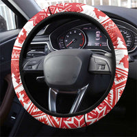 Merry Swissmas Steering Wheel Cover Bernese Mountain Dog Christmas Pattern - Wonder Print Shop