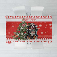 Personalized Merry Swissmas Tablecloth Bernese Mountain Dog Christmas Pattern - Wonder Print Shop