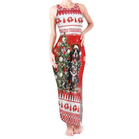 Personalized Merry Swissmas Tank Maxi Dress Bernese Mountain Dog Christmas Pattern - Wonder Print Shop