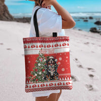Personalized Merry Swissmas Tote Bag Bernese Mountain Dog Christmas Pattern - Wonder Print Shop