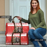 Personalized Merry Swissmas Travel Bag Bernese Mountain Dog Christmas Pattern - Wonder Print Shop