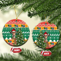South Africa Christmas Ceramic Ornament Springbok With Christmas Tree - Wonder Print Shop