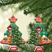 South Africa Christmas Ceramic Ornament Springbok With Christmas Tree - Wonder Print Shop