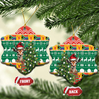 South Africa Christmas Ceramic Ornament Springbok With Christmas Tree - Wonder Print Shop