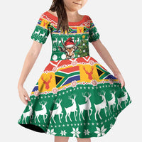 South Africa Christmas Family Matching Summer Maxi Dress and Hawaiian Shirt Springbok With Christmas Tree - Wonder Print Shop