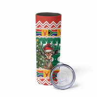 South Africa Christmas Skinny Tumbler Springbok With Christmas Tree - Wonder Print Shop