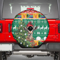 South Africa Christmas Spare Tire Cover Springbok With Christmas Tree - Wonder Print Shop
