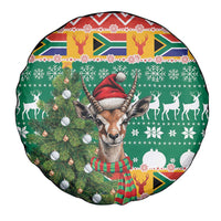 South Africa Christmas Spare Tire Cover Springbok With Christmas Tree - Wonder Print Shop