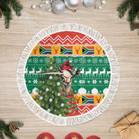 South Africa Christmas Tree Skirt Springbok With Christmas Tree - Wonder Print Shop