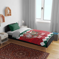 Personalized South Africa Christmas Bedding Set Springbok With King Protea - Wonder Print Shop