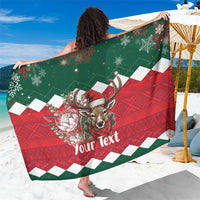 Personalized South Africa Christmas Sarong Springbok With King Protea - Wonder Print Shop