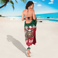 Personalized South Africa Christmas Sarong Springbok With King Protea - Wonder Print Shop