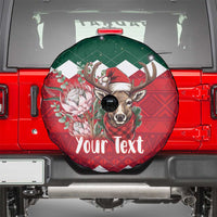 Personalized South Africa Christmas Spare Tire Cover Springbok With King Protea - Wonder Print Shop